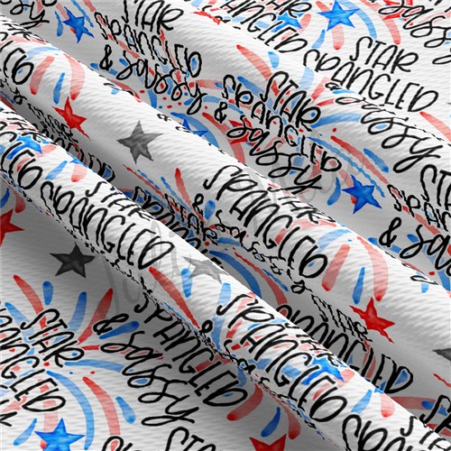 Patriotic 4th of July PT47 Liverpool Bullet Textured Stretch Solid Strip Thick Knit Jersey Fabric