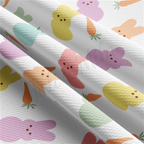 Easter AA2371 Liverpool Bullet Textured Stretch Solid Strip Thick Knit Jersey Fabric