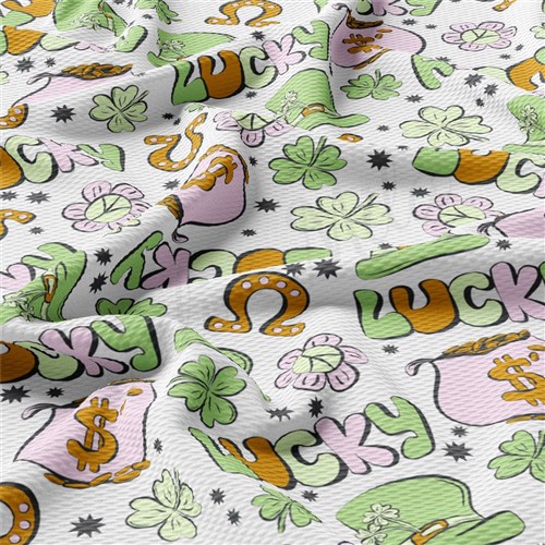 St. Patrick's Day Liverpool Bullet Textured Stretch Solid Strip Thick Knit Jersey Fabric