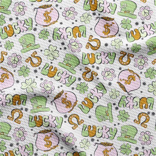 St. Patrick's Day Liverpool Bullet Textured Stretch Solid Strip Thick Knit Jersey Fabric