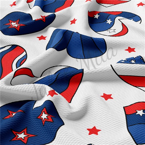 Patriotic 4th of July Printed Liverpool Stretch USA Flag (PT & Get a Free $89.99 Embroidery Bundle