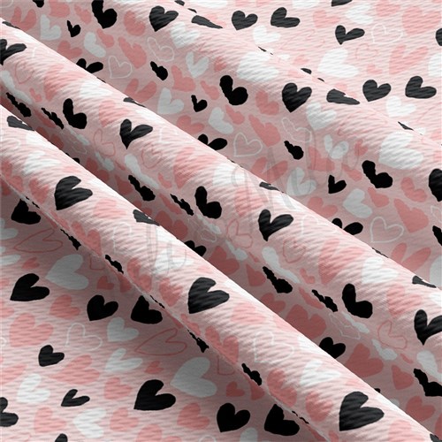 Valentine's Day Liverpool Bullet Textured Stretch Solid Strip Thick Knit Jersey Fabric