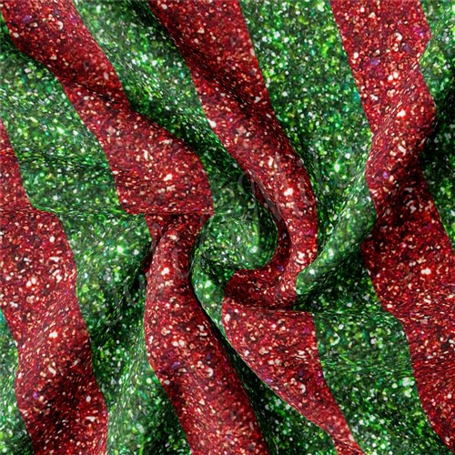 Christmas Printed Liverpool Bullet Textured Stretch Solid Strip Thick Knit Jersey Fabric