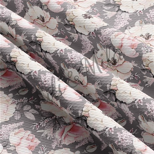 Printed Floral Liverpool Watercolour roses(F47) & Get a Free $89.99 Embroidery Bundle