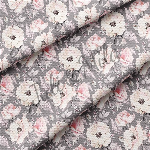 Printed Floral Liverpool Watercolour roses(F47) & Get a Free $89.99 Embroidery Bundle