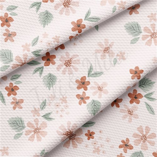 Floral Liverpool Bullet Textured Stretch Solid Strip Thick Knit Jersey Fabric