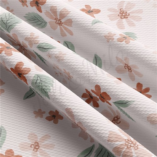 Floral Liverpool Bullet Textured Stretch Solid Strip Thick Knit Jersey Fabric
