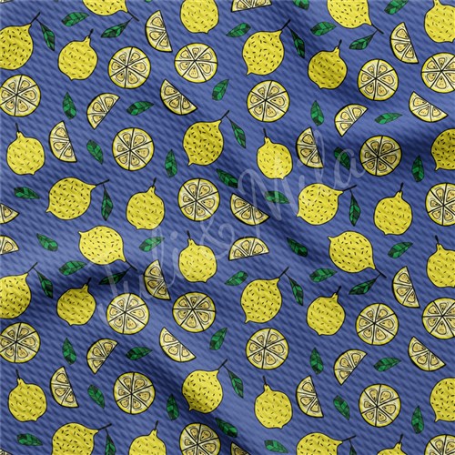 lemon Printed Liverpool 4 Way Fabric Bow lemon & Get a Free $89.99 Embroidery Bundle