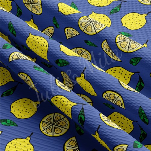 lemon Printed Liverpool 4 Way Fabric Bow lemon & Get a Free $89.99 Embroidery Bundle