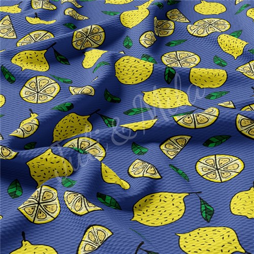 lemon Printed Liverpool 4 Way Fabric Bow lemon & Get a Free $89.99 Embroidery Bundle