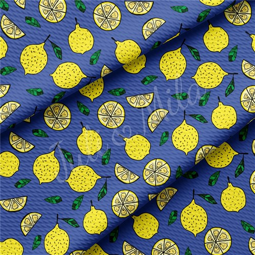lemon Printed Liverpool 4 Way Fabric Bow lemon & Get a Free $89.99 Embroidery Bundle