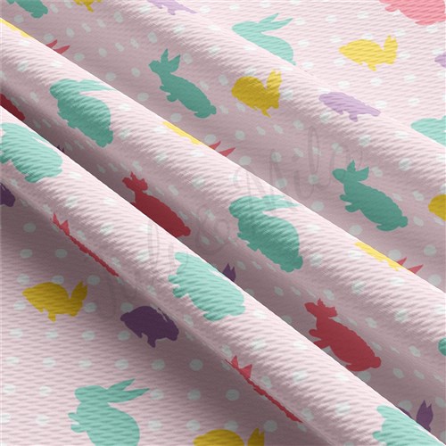 Easter AA2409 Liverpool Bullet Textured Stretch Solid Strip Thick Knit Jersey Fabric