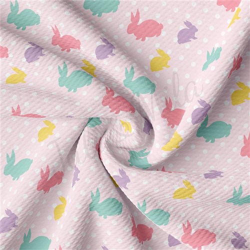 Easter AA2409 Liverpool Bullet Textured Stretch Solid Strip Thick Knit Jersey Fabric