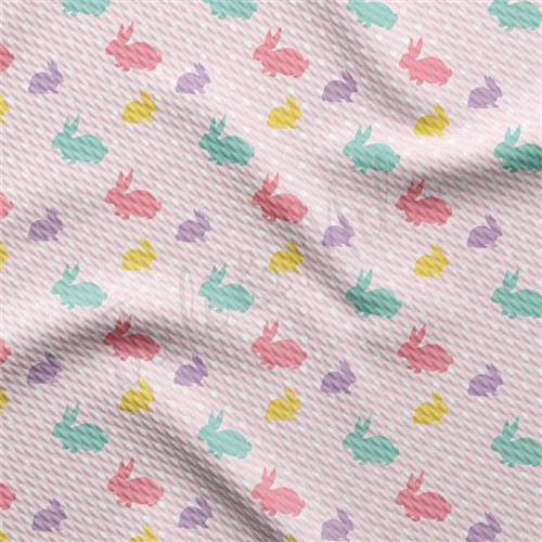 Easter AA2409 Liverpool Bullet Textured Stretch Solid Strip Thick Knit Jersey Fabric