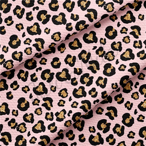 Cheetah Leopard TBP102 Liverpool Bullet Textured Stretch Solid Strip Thick Knit Jersey Fabric