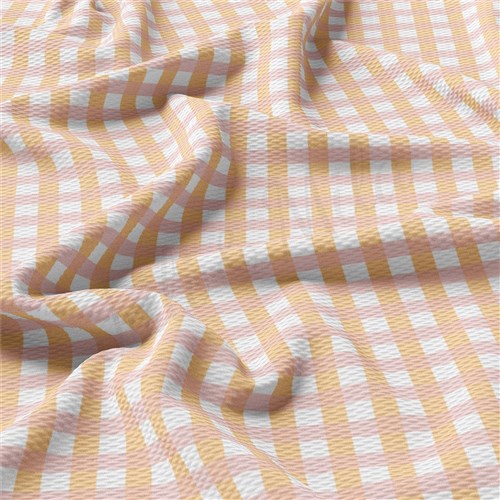 Ghingham Liverpool Bullet Textured Stretch Solid Strip Thick Knit Jersey Fabric
