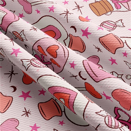 Valentine's Day Printed Liverpool Bullet Textured Stretch Solid Strip Thick Knit Jersey Fabric