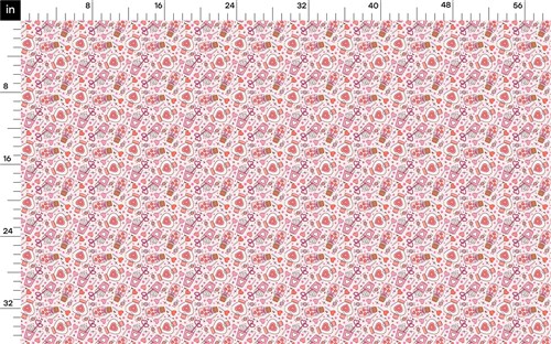 Valentine's Day Printed Liverpool Bullet Textured Stretch Solid Strip Thick Knit Jersey Fabric