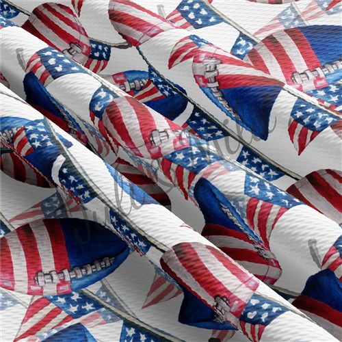 Patriotic 4th of July Printed Liverpool USA Flag (PT & Get a Free $89.99 Embroidery Bundle
