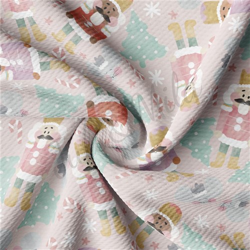 Nutcracker Christmas Liverpool Bullet Textured Stretch Solid Strip Thick Knit Jersey Fabric