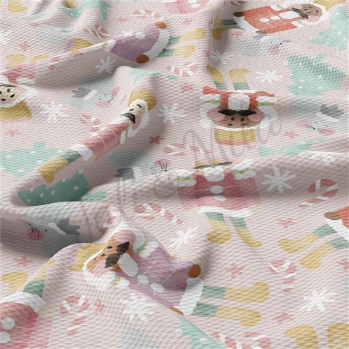 Nutcracker Christmas Liverpool Bullet Textured Stretch Solid Strip Thick Knit Jersey Fabric