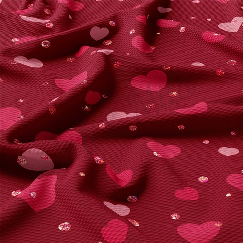 Valentine's Day Liverpool Bullet Textured Stretch Solid Strip Thick Knit Jersey Fabric