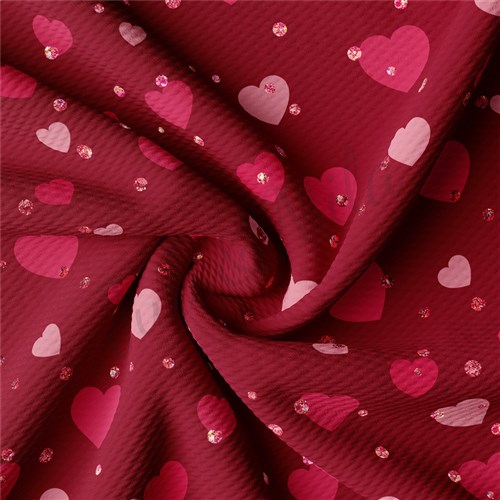 Valentine's Day Liverpool Bullet Textured Stretch Solid Strip Thick Knit Jersey Fabric