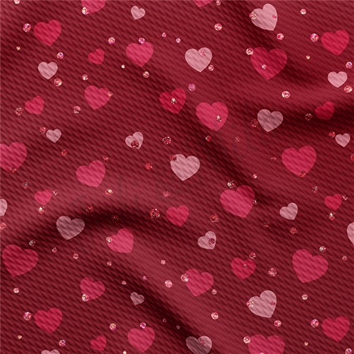 Valentine's Day Liverpool Bullet Textured Stretch Solid Strip Thick Knit Jersey Fabric