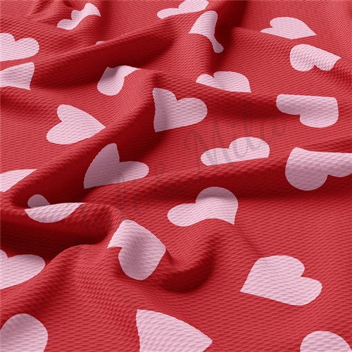 Valentine's Day Liverpool Bullet Textured Stretch Solid Strip Thick Knit Jersey Fabric