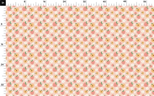 Peach Printed Liverpool Bullet Textured Stretch Solid Strip Thick Knit Jersey Fabric