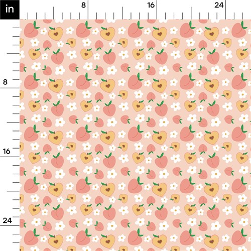 Peach Printed Liverpool Bullet Textured Stretch Solid Strip Thick Knit Jersey Fabric