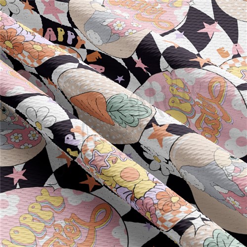 Easter Liverpool Bullet Textured Stretch Solid Strip Thick Knit Jersey Fabric