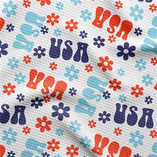 Patriotic 4th of July Liverpool Fabric PT60 TBP102 & Get a Free $89.99 Embroidery Bundle