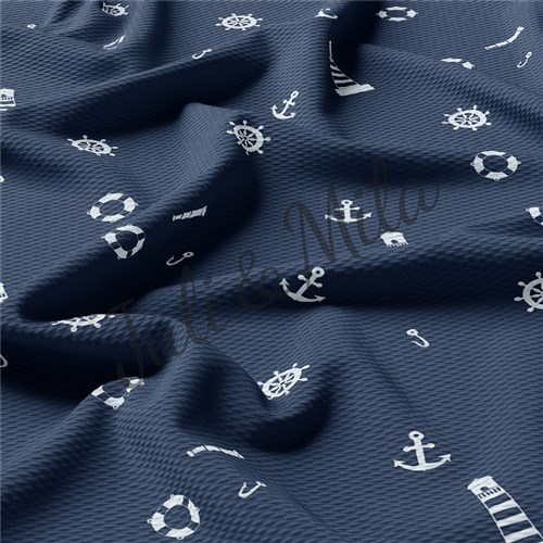 Printed Liverpool Fabric (sailor) & Get a Free $89.99 Embroidery Bundle