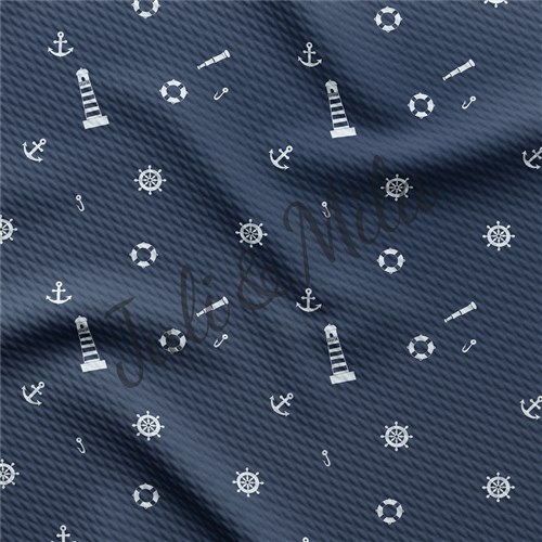 Printed Liverpool Fabric (sailor) & Get a Free $89.99 Embroidery Bundle