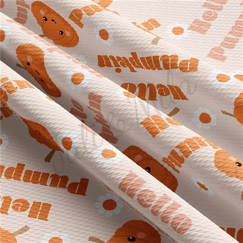 Fall Autumn Tree Liverpool Bullet Textured Stretch Solid Strip Thick Knit Jersey Fabric