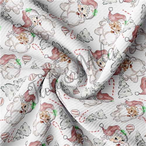 Christmas Printed Liverpool Bullet Textured Stretch Solid Strip Thick Knit Jersey Fabric