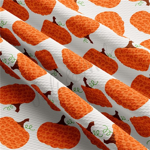 Pumpkin Printed Liverpool Bullet Textured Stretch Solid Strip Thick Knit Jersey Fabric