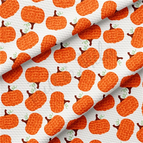 Pumpkin Printed Liverpool Bullet Textured Stretch Solid Strip Thick Knit Jersey Fabric