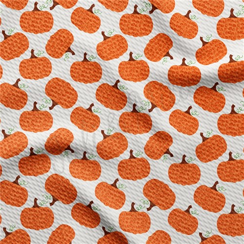 Pumpkin Printed Liverpool Bullet Textured Stretch Solid Strip Thick Knit Jersey Fabric