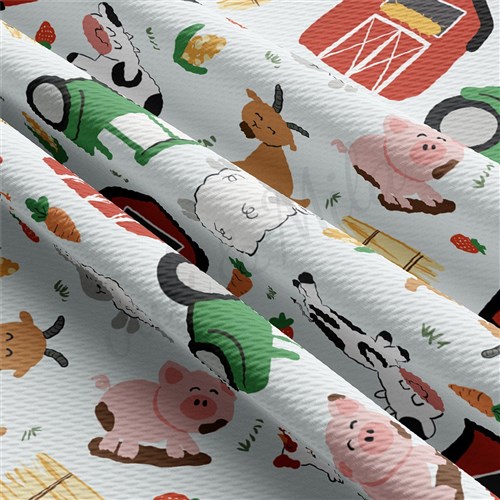 Farm Printed Liverpool Fabric AA1821 & Get a Free $89.99 Embroidery Bundle