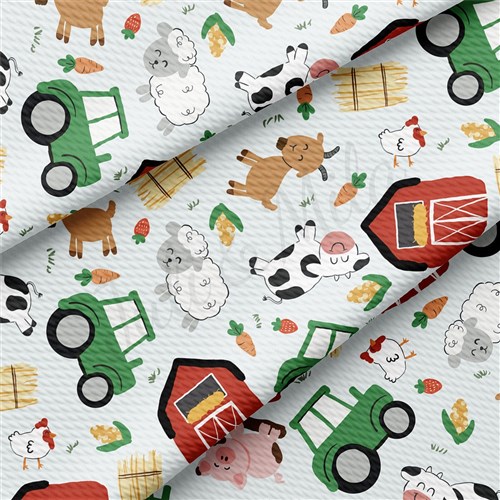 Farm Printed Liverpool Fabric AA1821 & Get a Free $89.99 Embroidery Bundle