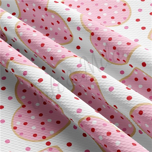 Valentine's Day Printed Liverpool Bullet Textured Stretch Solid Strip Thick Knit Jersey Fabric