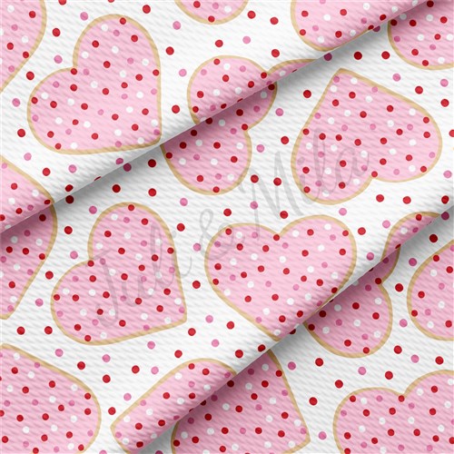 Valentine's Day Printed Liverpool Bullet Textured Stretch Solid Strip Thick Knit Jersey Fabric