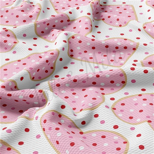 Valentine's Day Printed Liverpool Bullet Textured Stretch Solid Strip Thick Knit Jersey Fabric