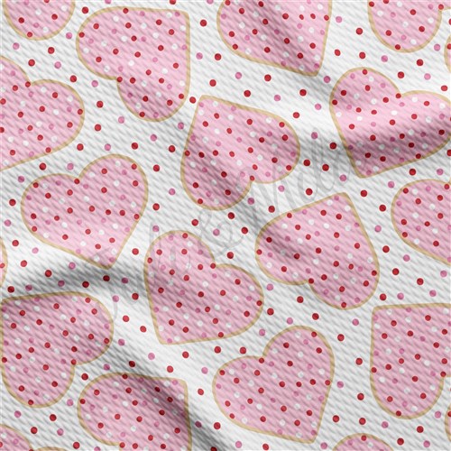 Valentine's Day Printed Liverpool Bullet Textured Stretch Solid Strip Thick Knit Jersey Fabric
