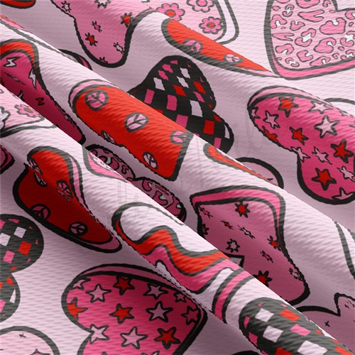 Valentine's Day Liverpool Bullet Textured Stretch Solid Strip Thick Knit Jersey Fabric