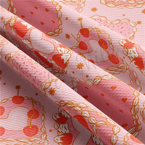 Valentine's Day Printed Liverpool Bullet Textured Stretch Solid Strip Thick Knit Jersey Fabric