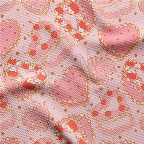 Valentine's Day Printed Liverpool Bullet Textured Stretch Solid Strip Thick Knit Jersey Fabric