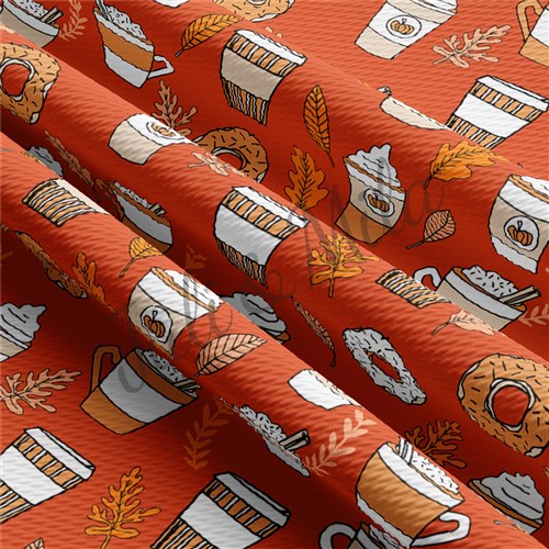 Coffee Printed Liverpool 4 Way Fabric coffeetime & Get a Free $89.99 Embroidery Bundle
